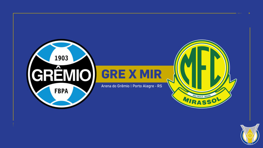 Onde Assistir Grêmio x Mirassol: Brasileirão Série A (23ª rodada)